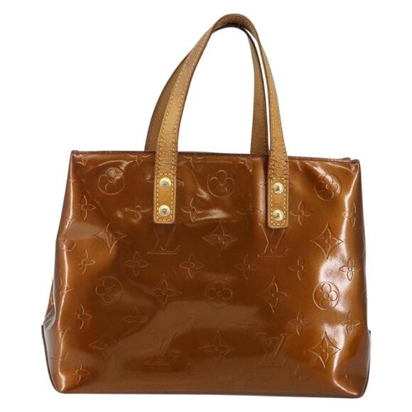 LOUIS VUITTON Monogram Vernis Reade PM Hand Bag Bronze M91146 - Picture 2 of 12